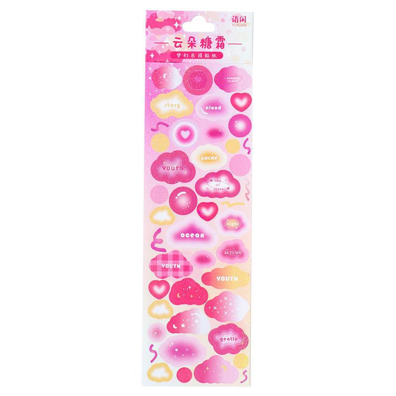 Dreamland series flash film DIY hand account sticker #S9844
