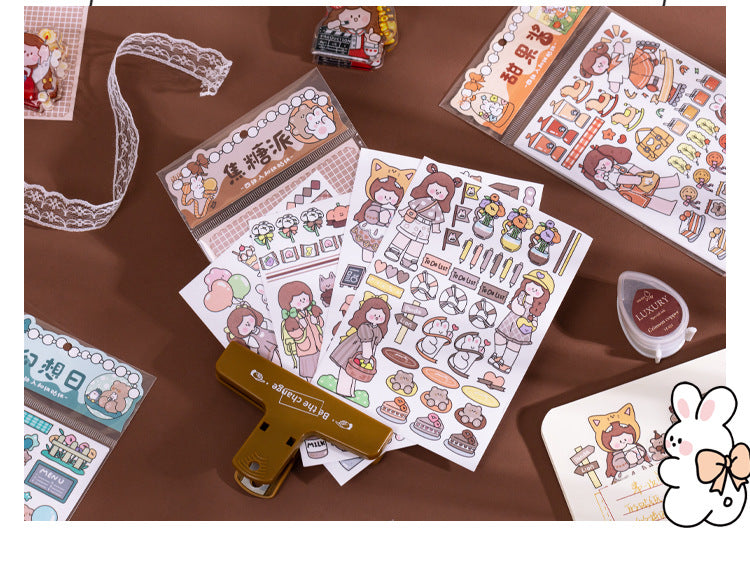 hand-painted girl hand account material decorative stickers #S8190