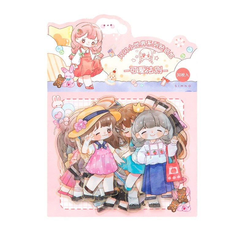 cute girl diy decoration material stickers #s9744