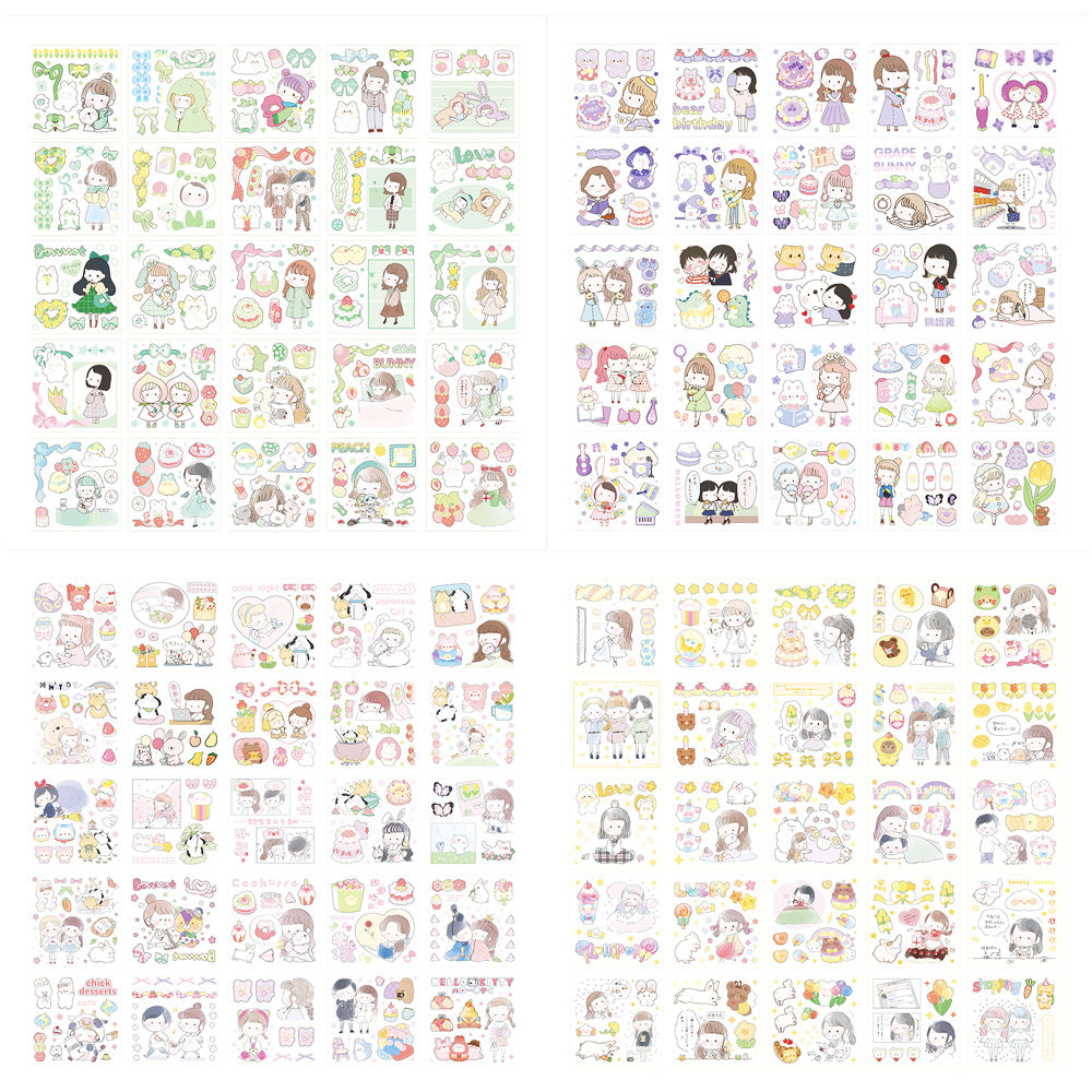 25pcs pet transparent sticker set gift box #S0652