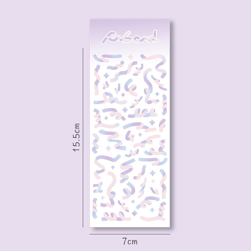 Laser Girls' Heart Bubble DIY Sticker #S6652