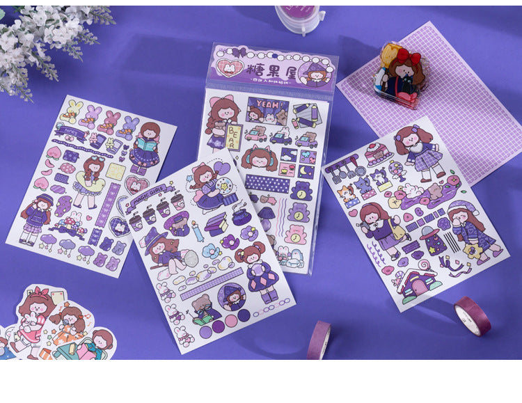 hand-painted girl hand account material decorative stickers #S8190