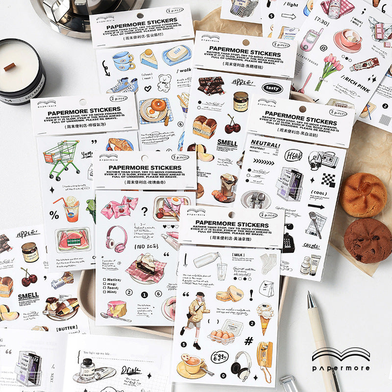 Weekend Convenience Store Series Material Decorative Stickers #S0368