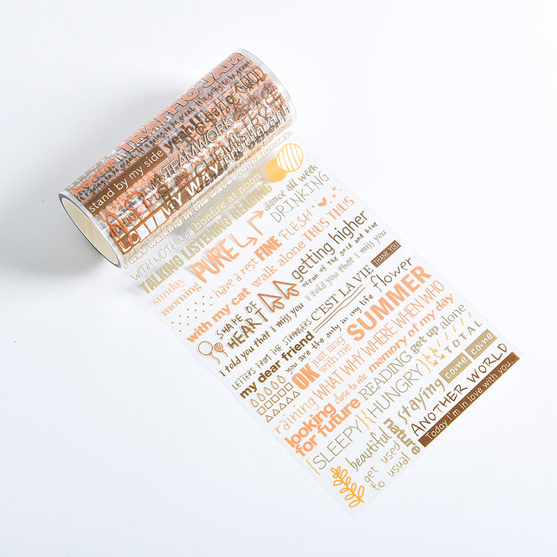10cm*3m English alphabet transparent PET tape stickers #st3528
