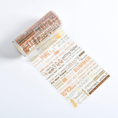 10cm*3m English alphabet transparent PET tape stickers #st3528