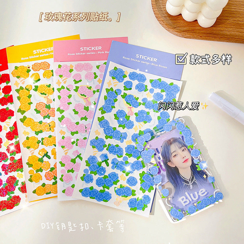 Laser rose sticker #S6626