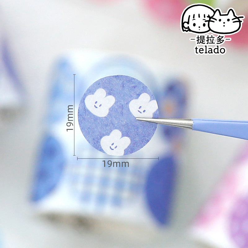 Round Colored Tape Stickers 4.5cm*3m #st8486