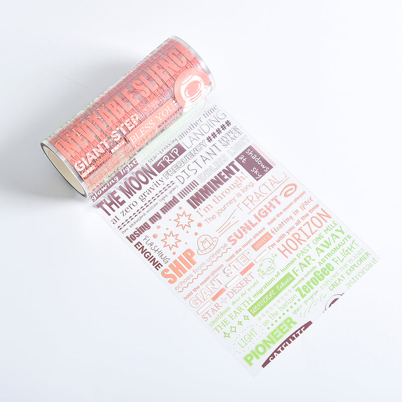 10cm*3m English alphabet transparent PET tape stickers #st3528
