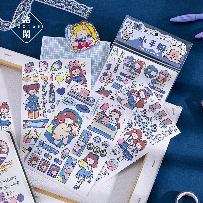 hand-painted girl hand account material decorative stickers #S8190