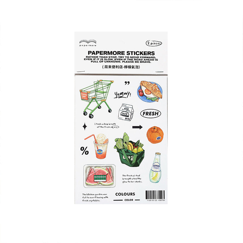 Weekend Convenience Store Series Material Decorative Stickers #S0368