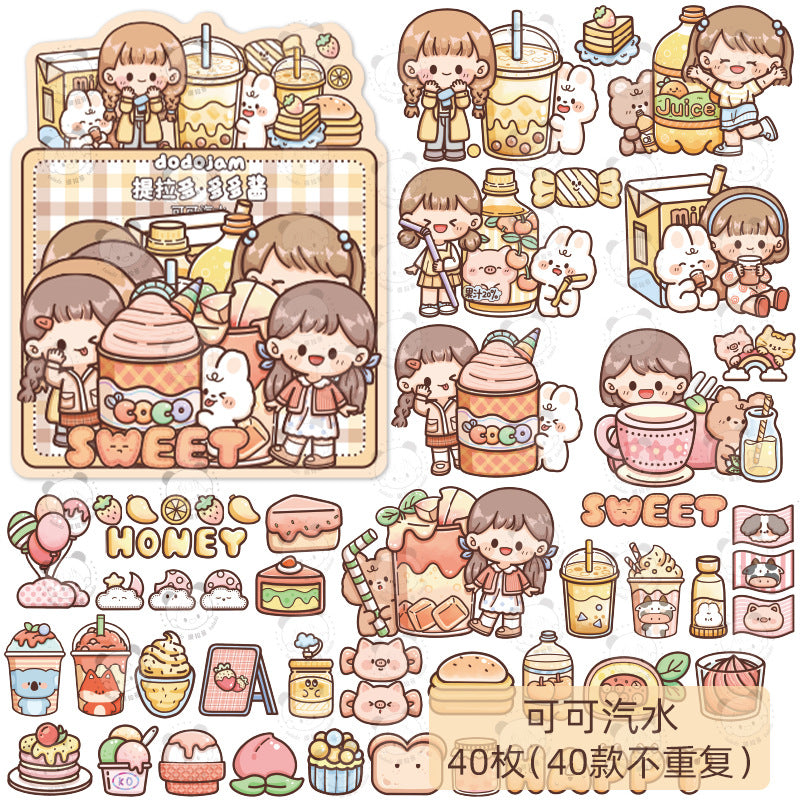 PET waterproof water cup cute female hand account sticker #S5602