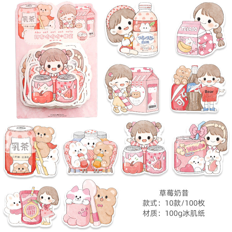 100Pcs/Lot Girls Stickers #ST50979