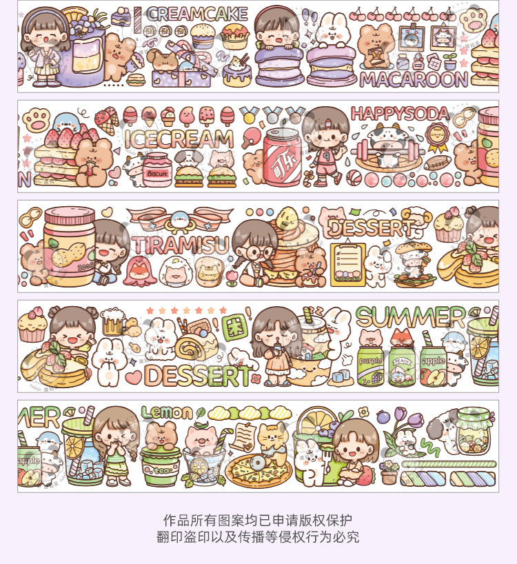 Cute girl character daily handbook sticker#S2102