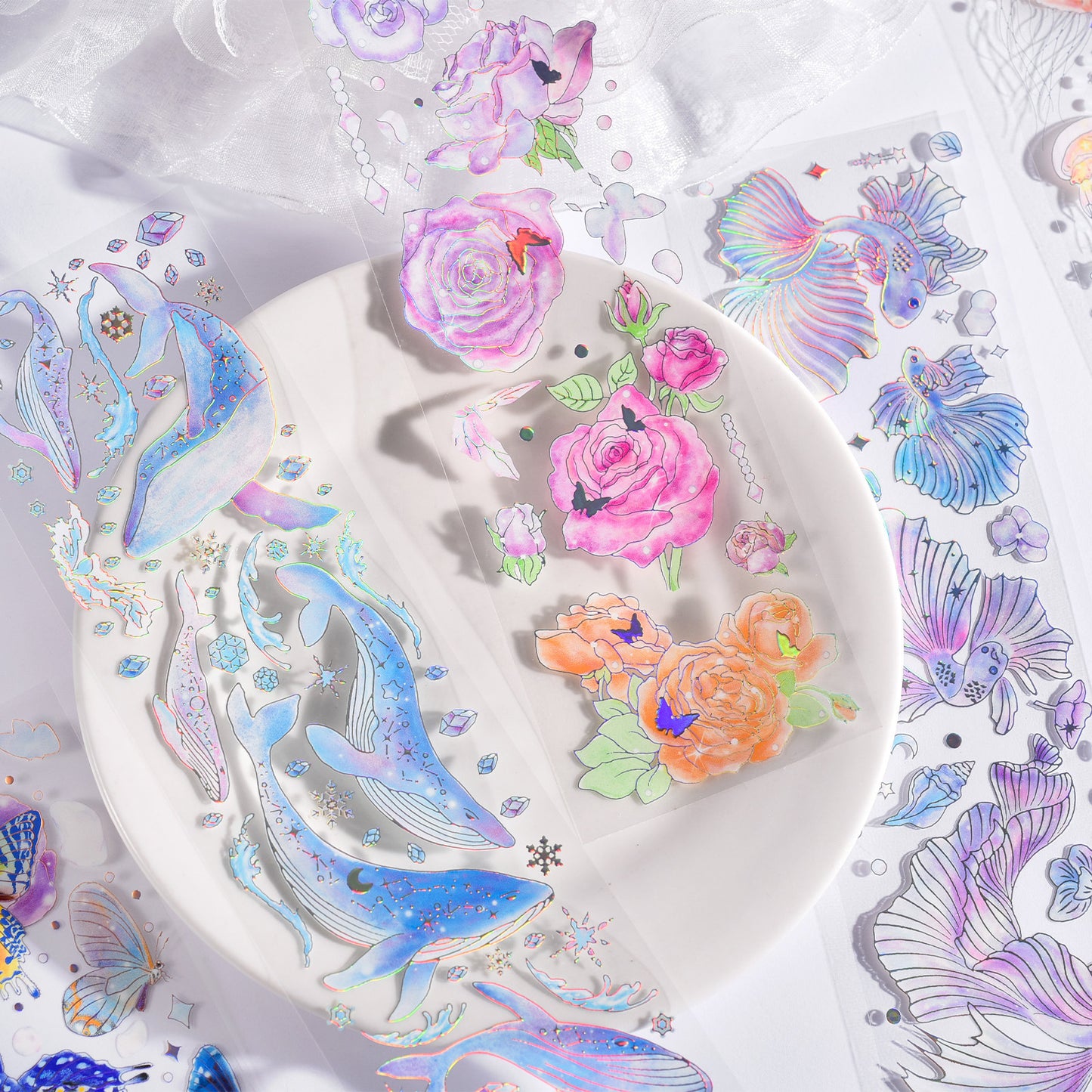 Shooting silver waterproof sticker 3pcs/lot #S5116