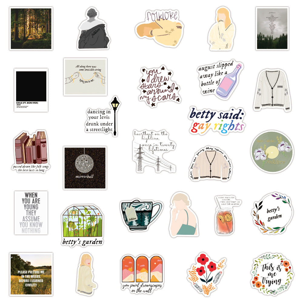 50 Sheets Waterproof Luggage Scooter Water Cup Stickers#S2899