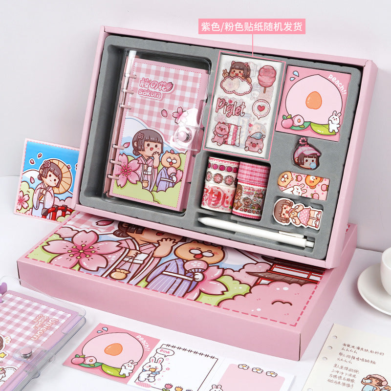 Cute stickers hand ledger gift box set#st5534