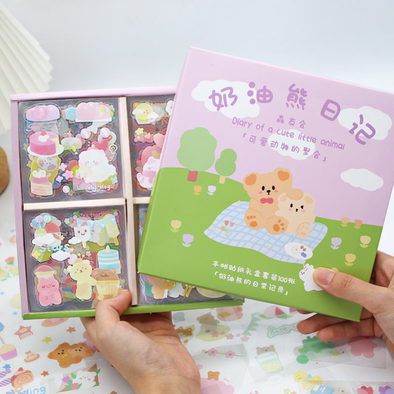 Cute cartoon girly heart sticker 100pcs #st1396