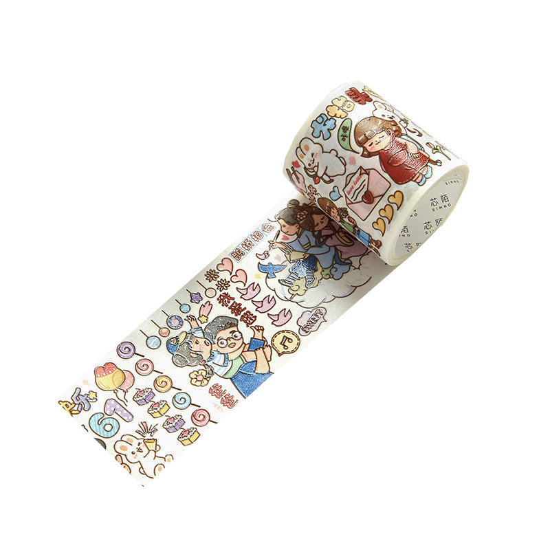 Cute girl wears student's hand account decoration sticker #S3156