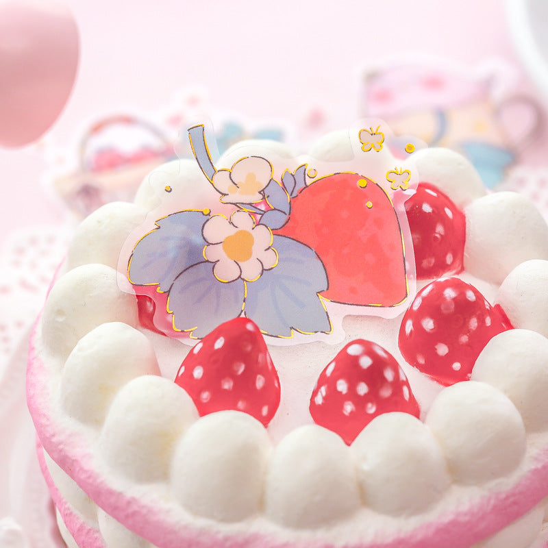 PVC bronzing cute hand account decorative stickers 30 pieces #S9740