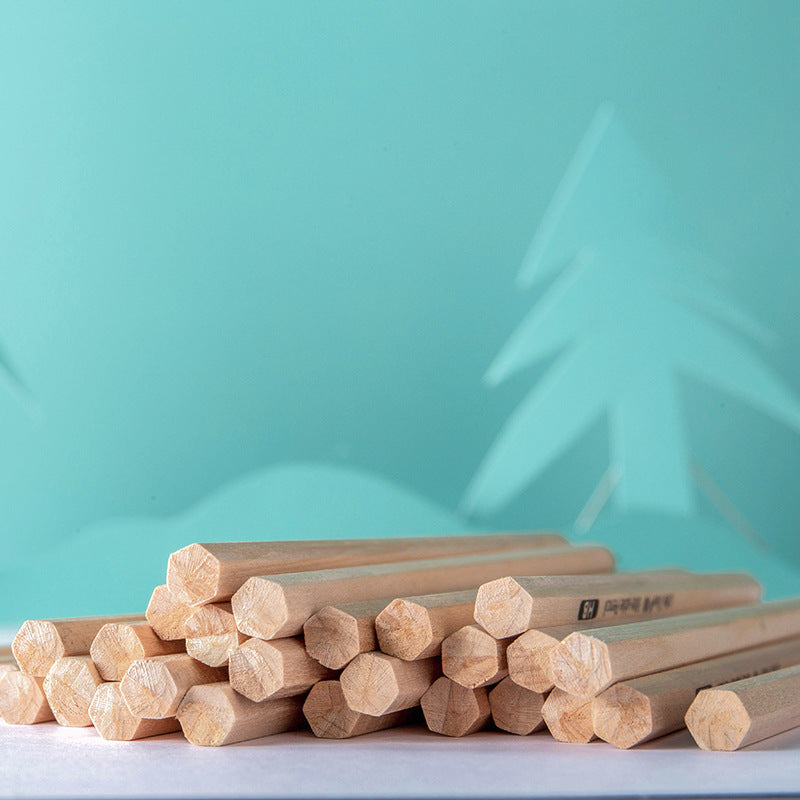 Unpainted Log Hexagonal Kids Student HB Pencil #P8910