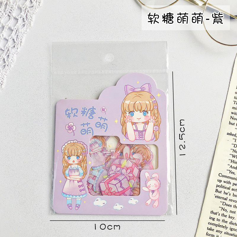 Cute cartoon girl sticker 45pcs/lot #st2440