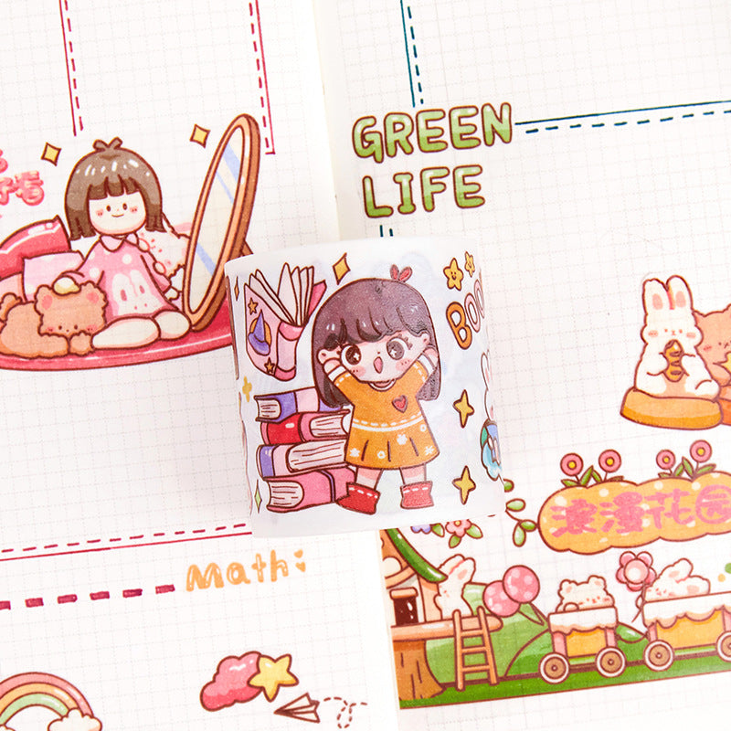 Decorative material girl cute sticker #S3164