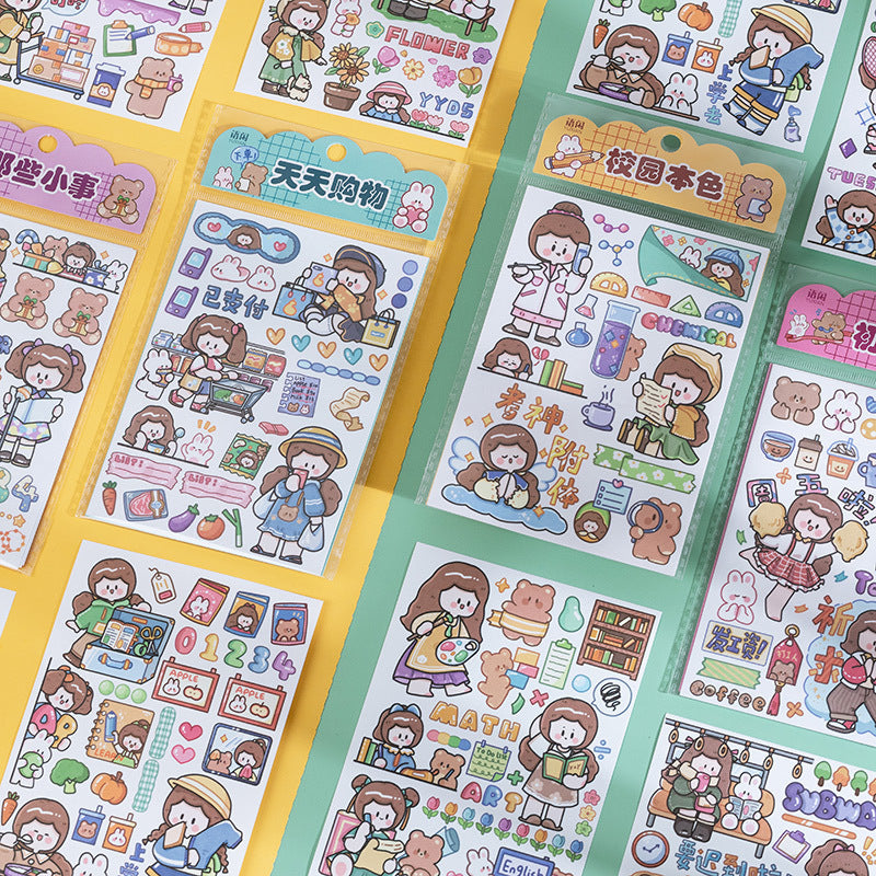creative cartoon cute hand account decoration material stickers 4pcs/lot #s5202
