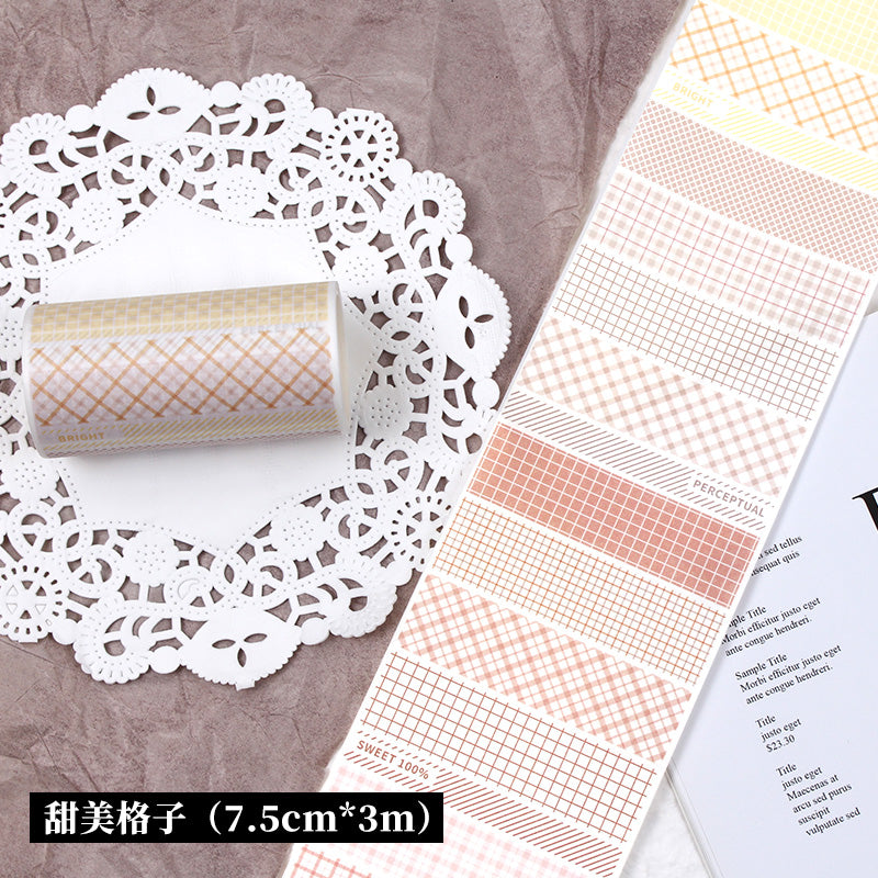 New plaid stripe polka dot sticker 38CM #S2686