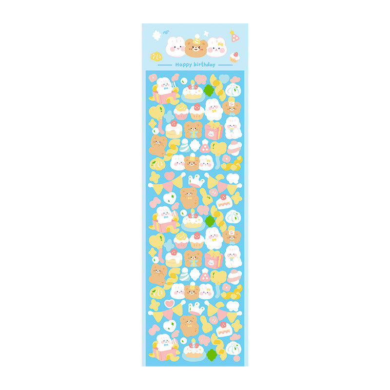 Cartoon hot silver goo card cute laser hand account sticker #S6643