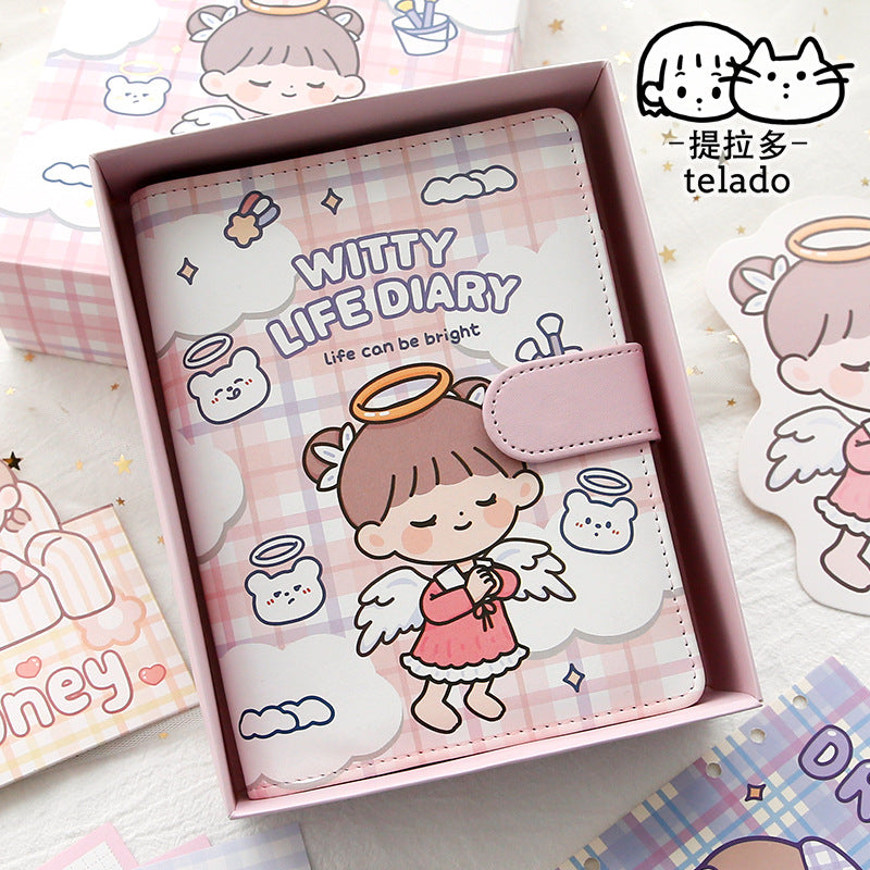 Handbook cute suit cute girl life page handbook set gift box #S7144