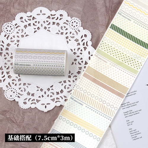 New plaid stripe polka dot sticker 38CM #S2686