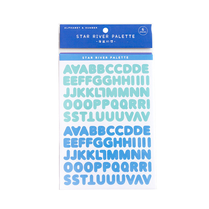 Color palette number letter sticker English stickers #s2456