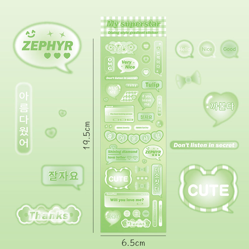 Laser dialog DIY manual account sticker #S6648
