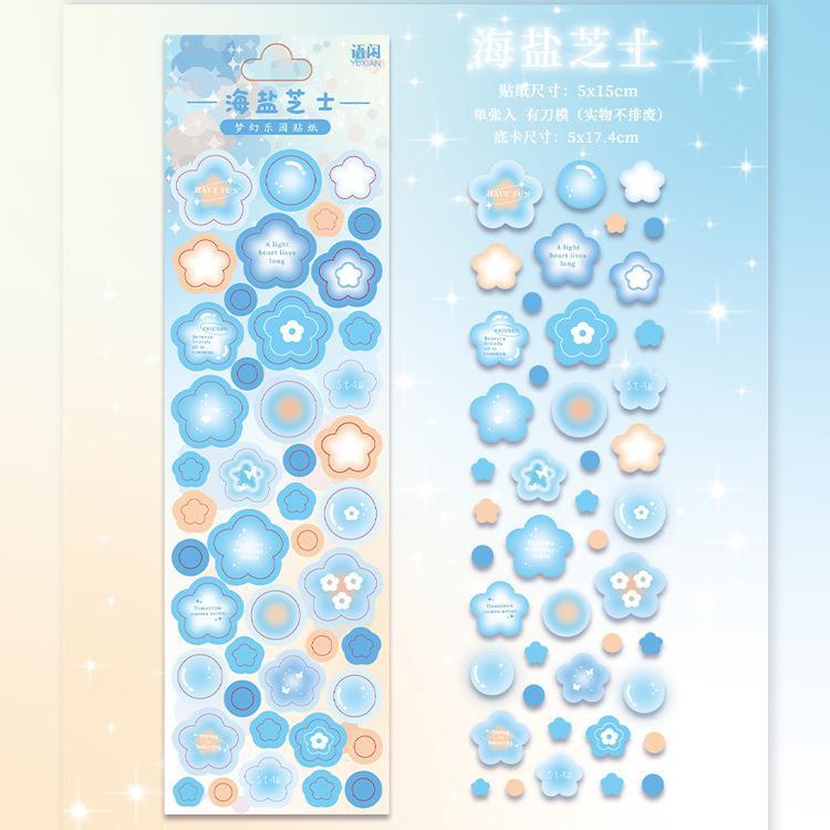 Dreamland series flash film DIY hand account sticker #S9844