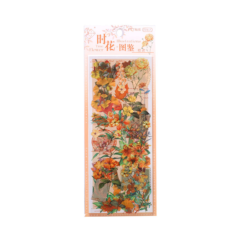 Small fresh plants and flowers hand account material stickers #S5118