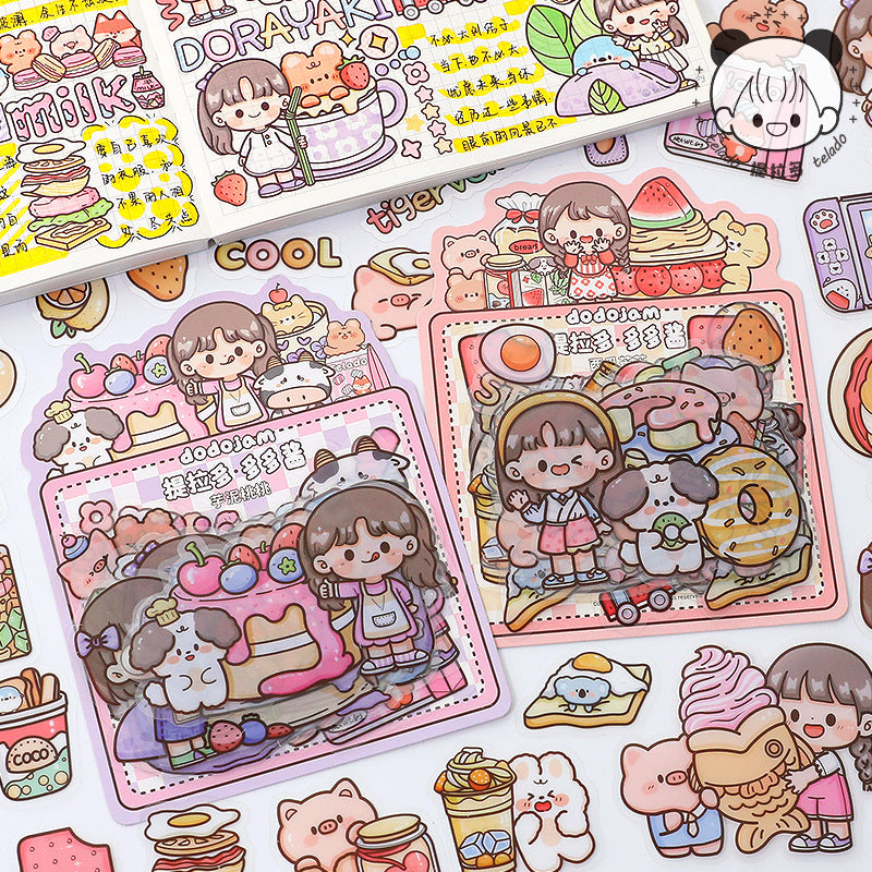 Colorful dessert series cute cartoon character DIY hand account stickers#S2112