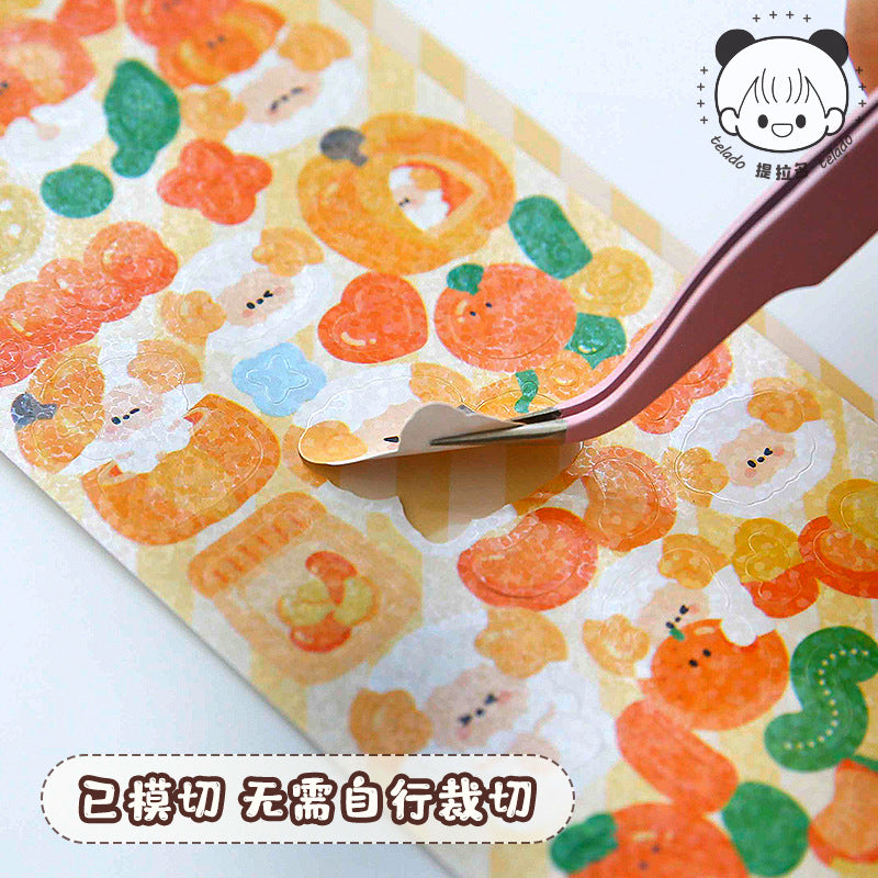 Waterproof DIY goo plate material creative laser border decorative sticker paper #S9684