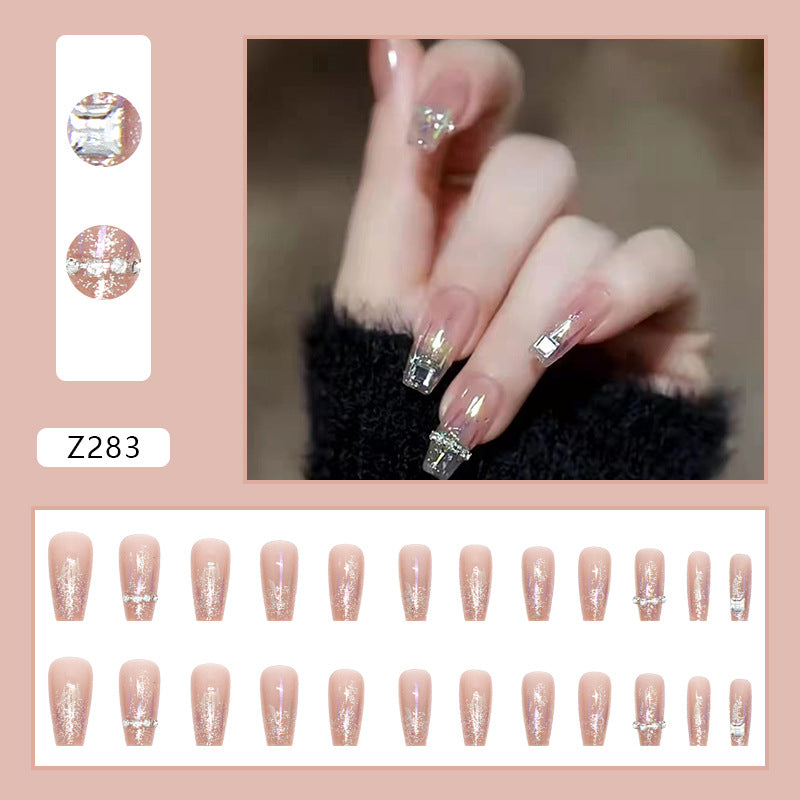 Small Diamond White Finished Nail Patch #N7545