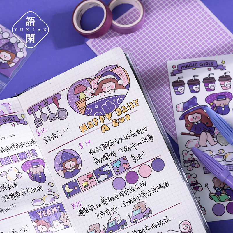 hand-painted girl hand account material decorative stickers #S8190