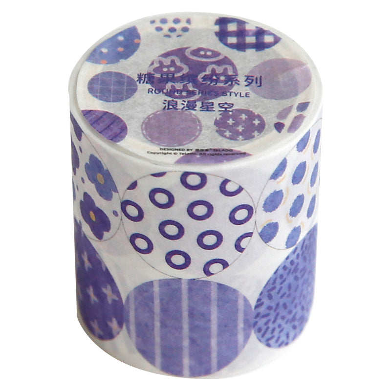 Round Colored Tape Stickers 4.5cm*3m #st8486