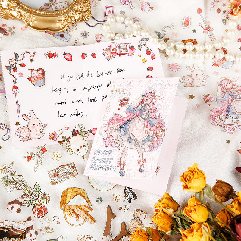 Cute girl hand account material decorative stickers #s0556
