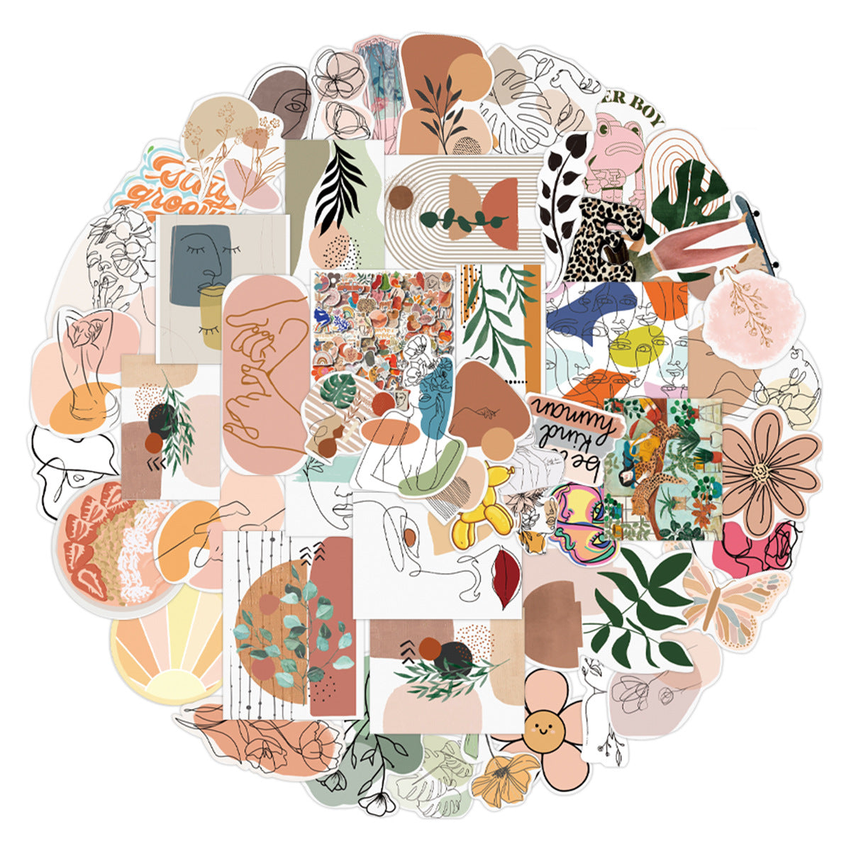 50PCS Vintage Aesthetic Art Drawing Doodle Stickers#S3578