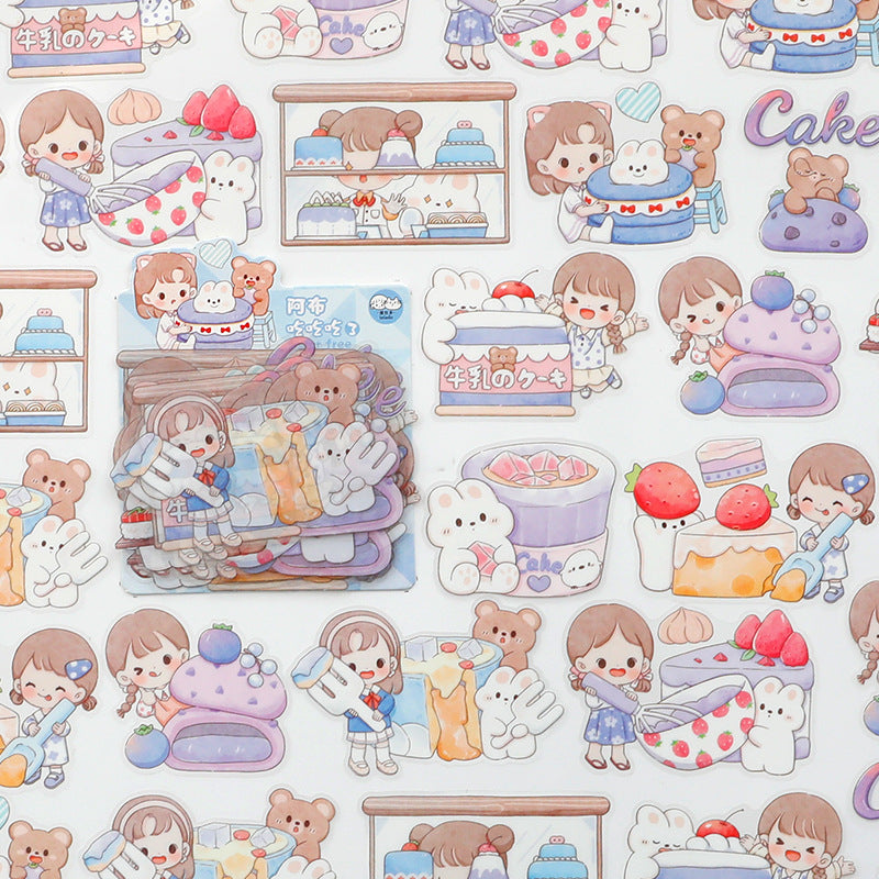 Cute Girl Gourmet Handbook Sticker #S7162