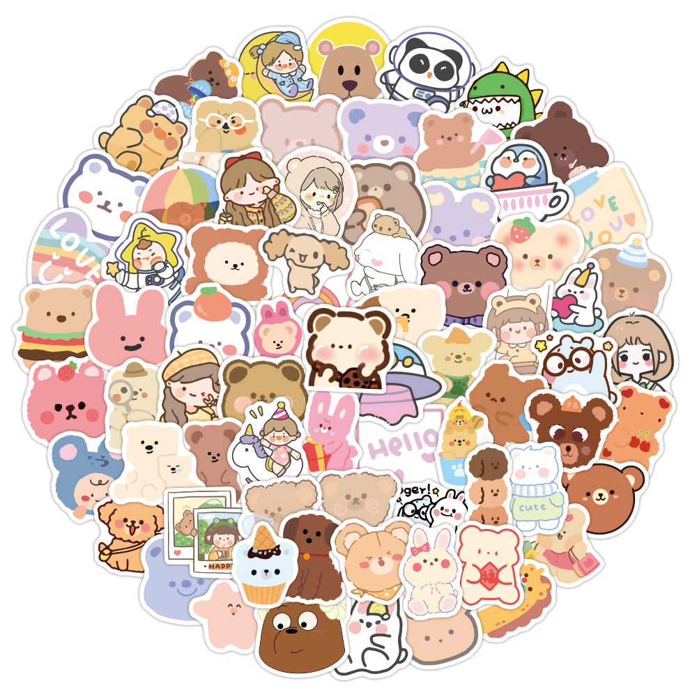 100pcs/lot Bear Stickers#st2862