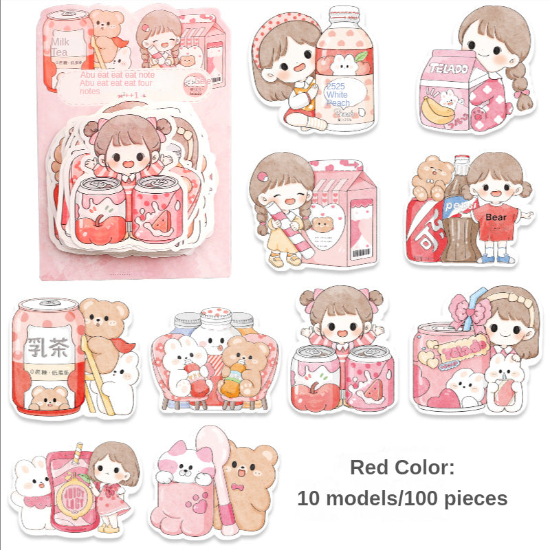 100Pcs/Lot Girls Stickers #ST50979