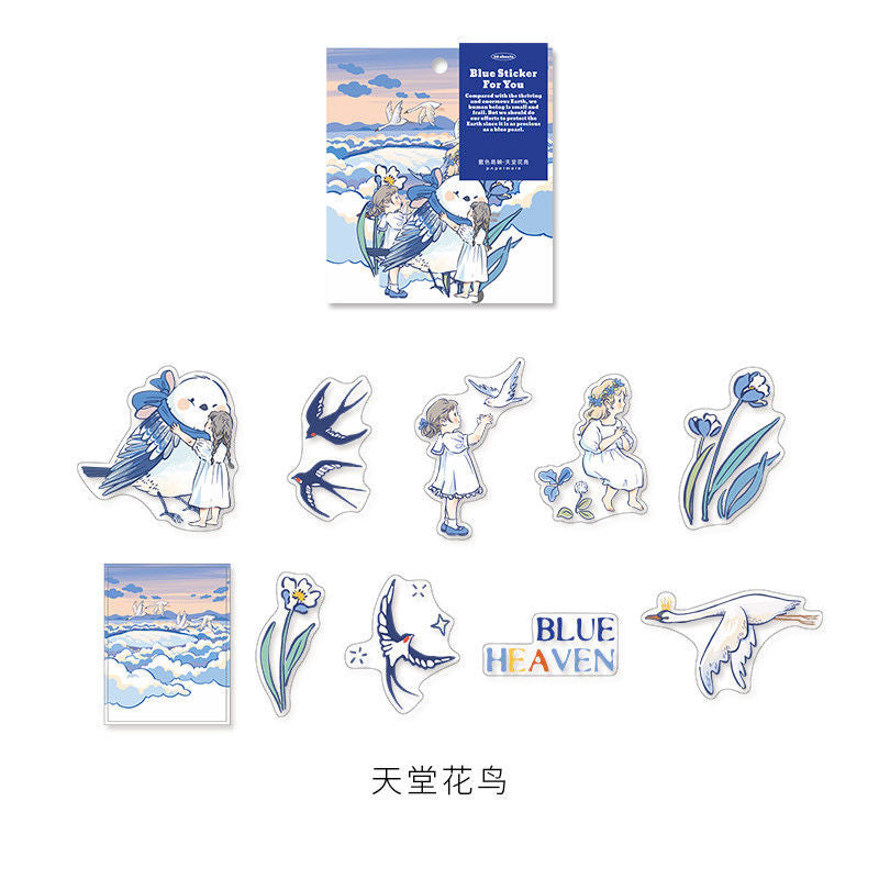 Hand account Sticker Set Blue Island ST4266