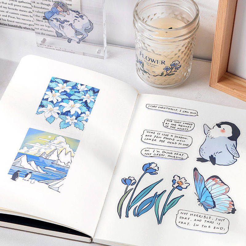 Hand account Sticker Set Blue Island ST4266