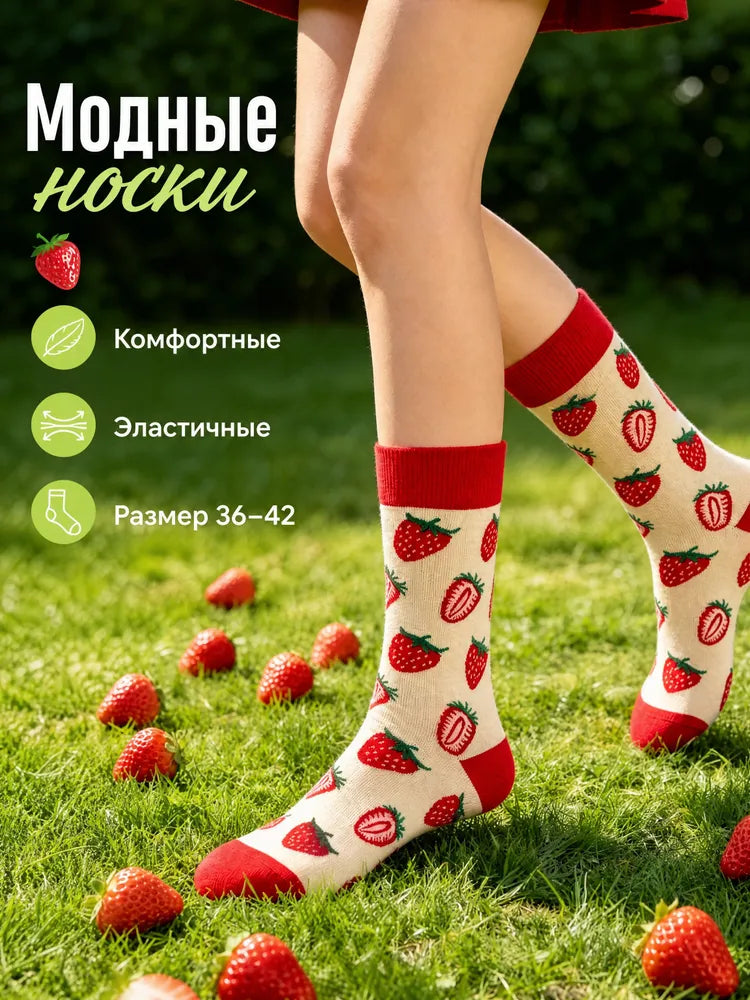 Носки женские Модные носки, 1 пара