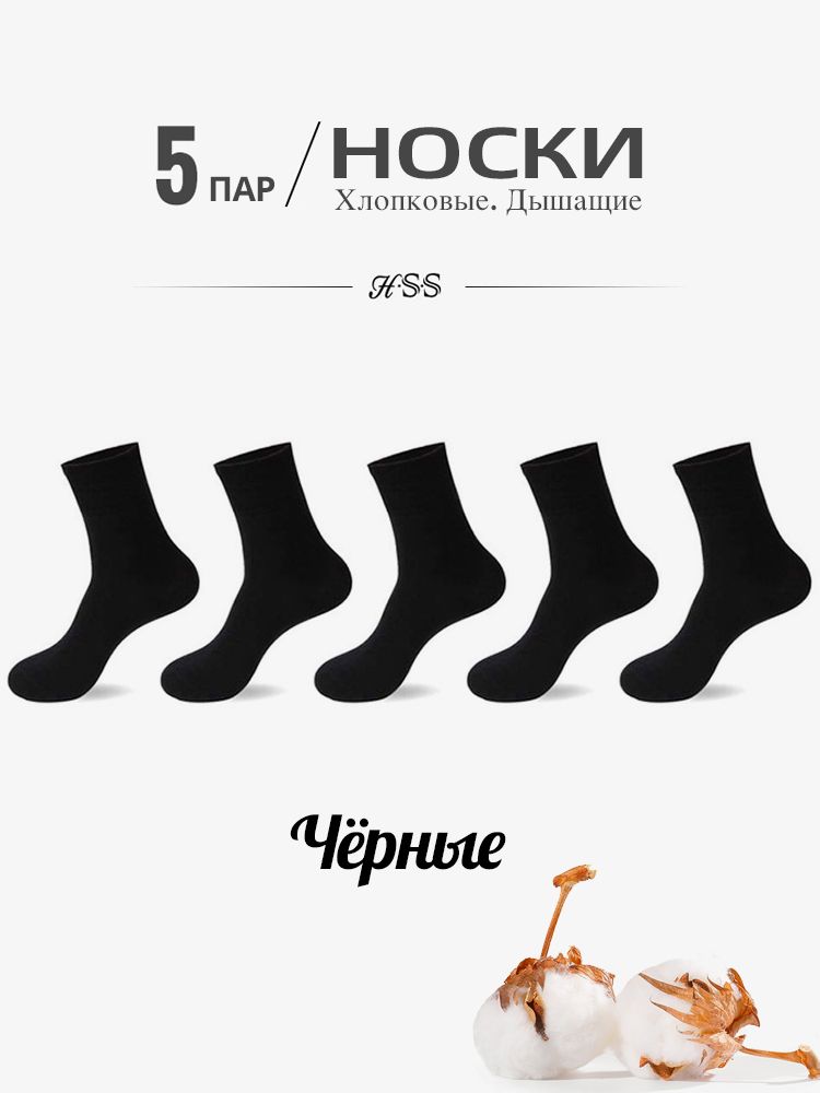 Повседневные носки, Деловые, 5 пар