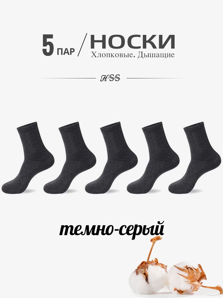 Повседневные носки, Деловые, 5 пар